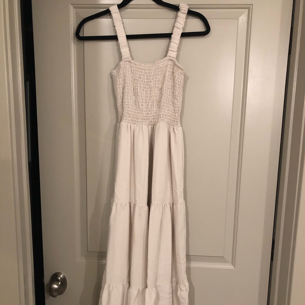 Beige midi dress